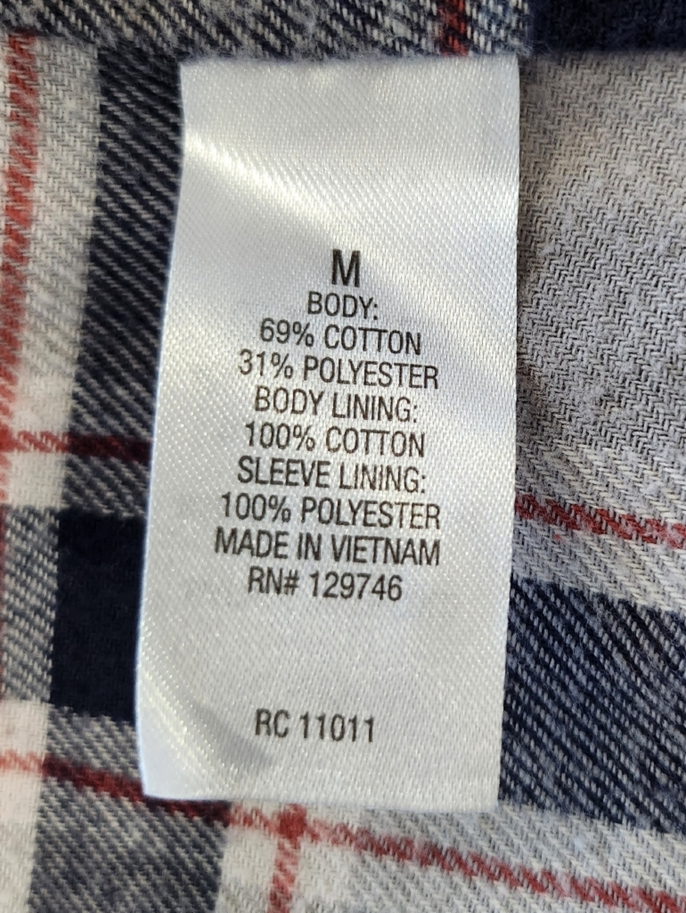 Ridgecut Toughwear Men's Medium Charcoal Gray Canvas Shirt Jacket Flannel Lined - Picture 9 of 13